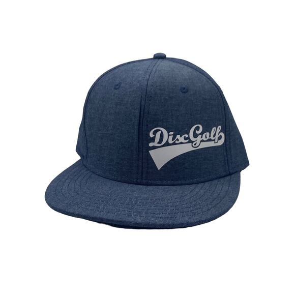 Disc Golf Hat Cap Adjustable Snap Back DISC GOLF Vinyl Logo Blue - Picture 8 of 10